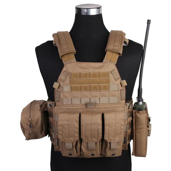 Emersongear LBT6094A плитконосій 500D з 3 кишенями, койотовий коричневий
