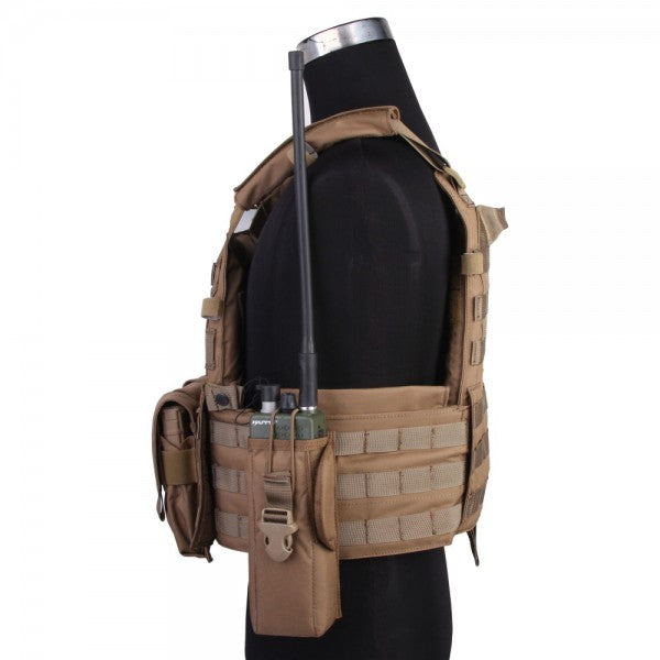 Emersongear LBT6094A плитконосій 500D з 3 кишенями, койотовий коричневий