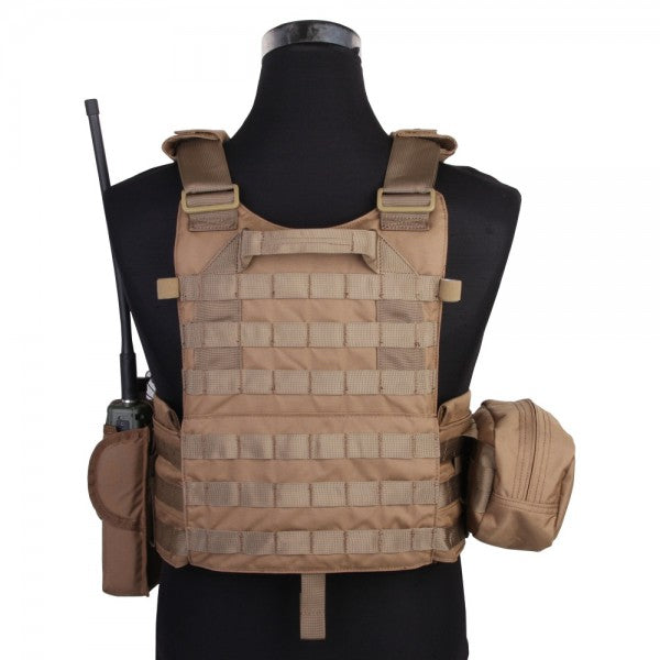 Emersongear LBT6094A плитконосій 500D з 3 кишенями, койотовий коричневий