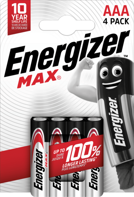 Energizer MAX лужні батарейки AAA/E92, 4 шт.