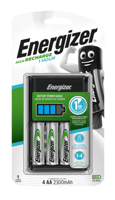 Energizer ENR 1HR Charger EU зарядний пристрій для батарей 4AA 2300 mAh