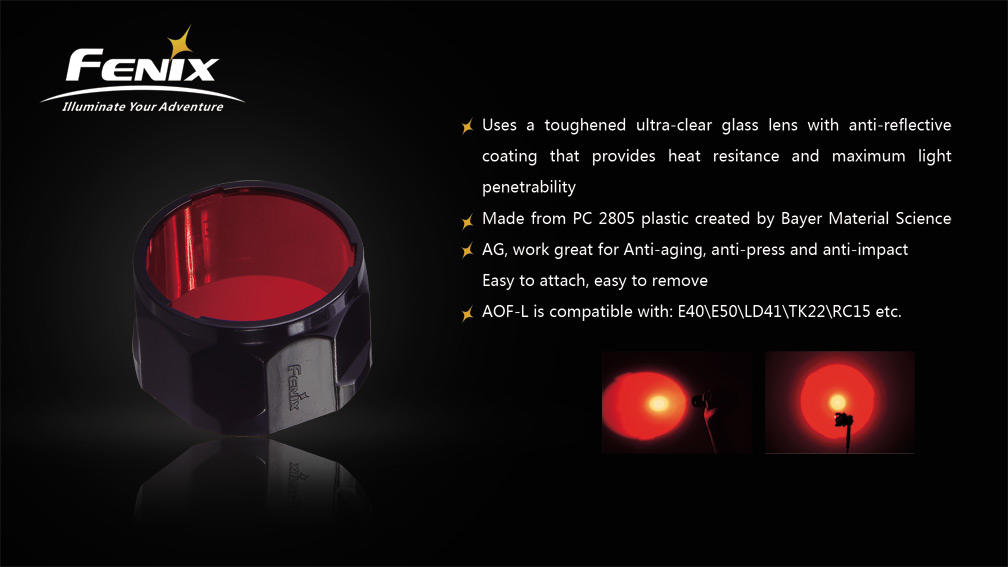 Fenix AOF-L фільтр для ліхтарів, червоний