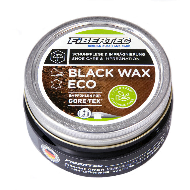 Fibertec Shoe Wax Eco віск для інтенсивного догляду за шкірою взуття, чорний, 100 ml