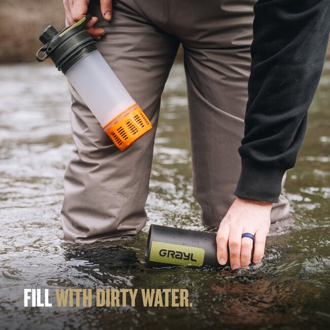 GRAYL Geopress Purifier фільтруюча пляшка 710 ml, чорна камуфляж