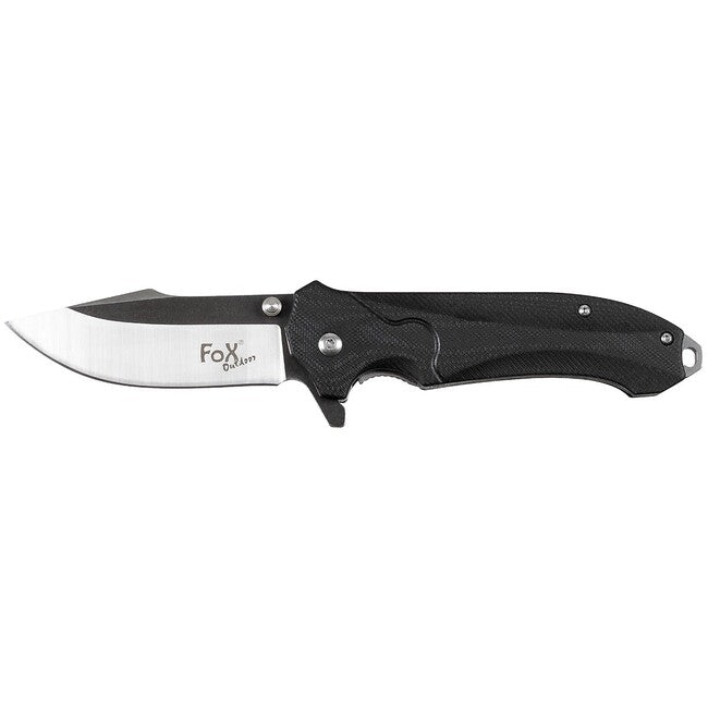 Fox Outdoor Jack односторонній ніж, чорний, рукоять G10