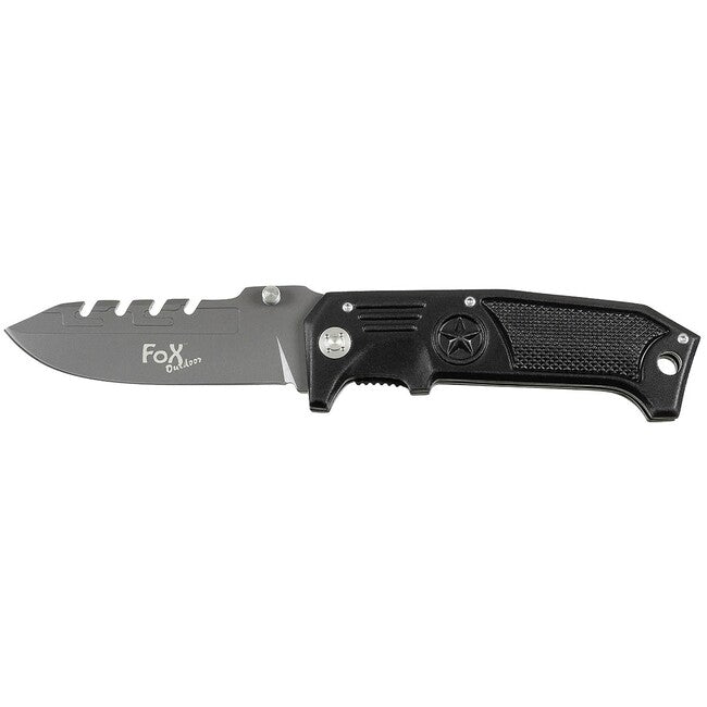 Fox Outdoor Jack однорічний ніж, чорний, металева рукоять