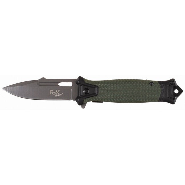 Fox Outdoor Jack однорічний ніж Snake, OD зелений, металева рукоять