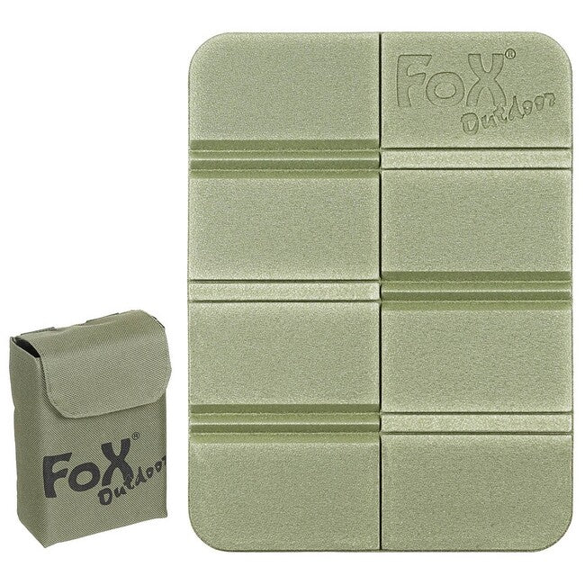 Fox Outdoor складана термопідкладка під сидіння з кишенею Molle, оливкова