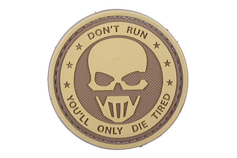 WARAGOD нашивка Don't Run, піскова 5см
