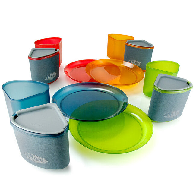 GSI Outdoors Infinity 4 Person Compact Tableset кемпінговий набір посуду для 4 осіб, мультиколір