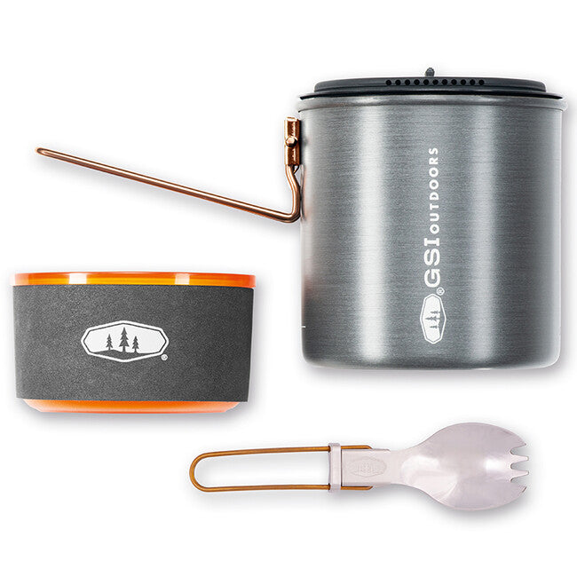 GSI Outdoors Halulite Soloist компактний набір посуду для однієї особи 1,1 л