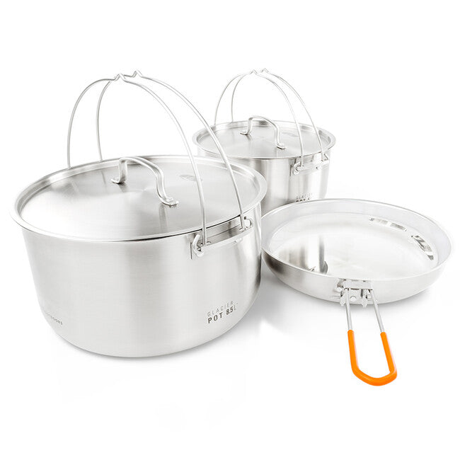 GSI Outdoors Glacier Stainless Troop набір кемпінгового посуду 5 л + 8,5 л
