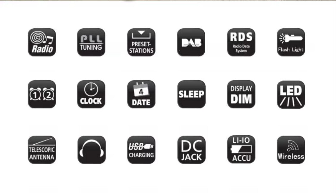 Liber Montis Sonus багатофункціональне радіо DAB/DAB+ FM з Bluetooth 5.1 та SOS функцією