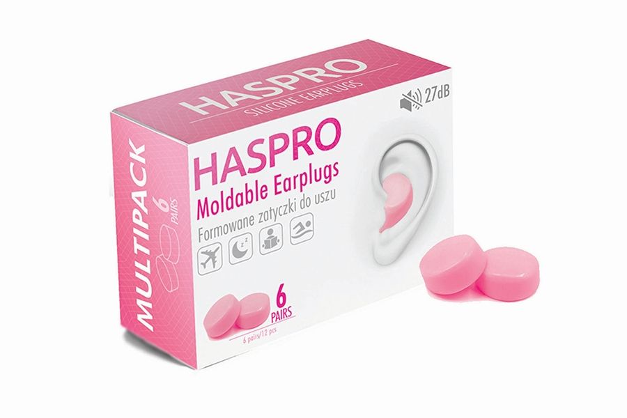 HASPRO 6P силіконові беруші, рожеві