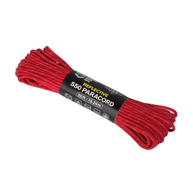 Helikon-Tex 550 паракорд рефлективний (50ft), червоний