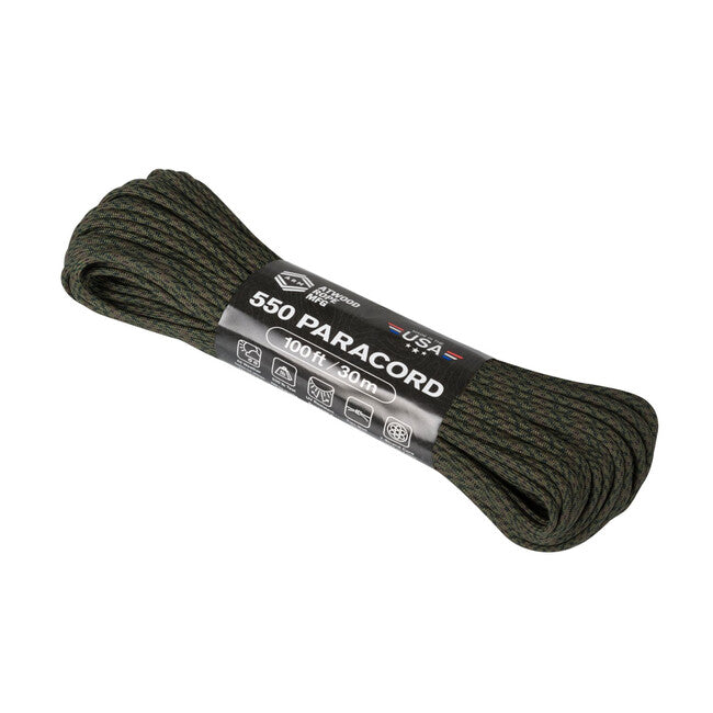 Helikon-Tex 550 паракорд зі змінними кольоровими узорами (100 футів), Covert
