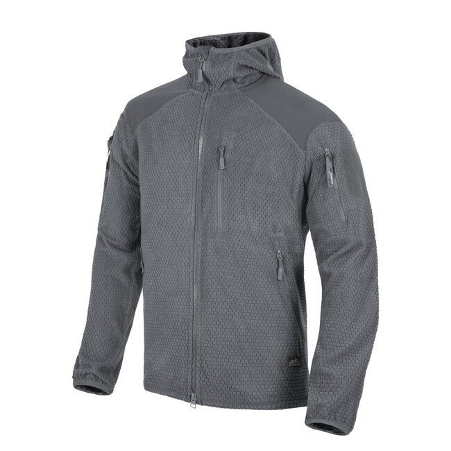 Helikon-Tex ALPHA HOODIE толстовка з капюшоном Grid Fleece, темно-сірий