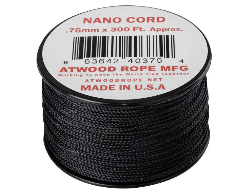 Helikon-Tex Nano Cord парашутний шнур 300FT, 91 метрів, чорний