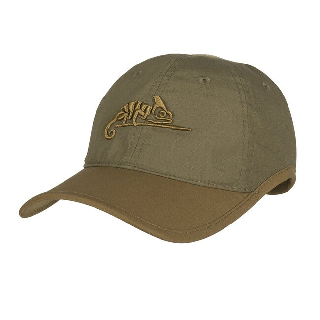 Helikon-Tex кепка PolyCotton Ripstop з логотипом, армійський зелений / койотовий коричневий