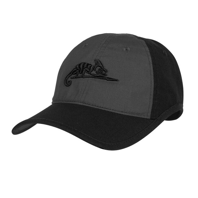 Helikon-Tex кепка PolyCotton Ripstop з логотипом, чорна / темно-сіра B