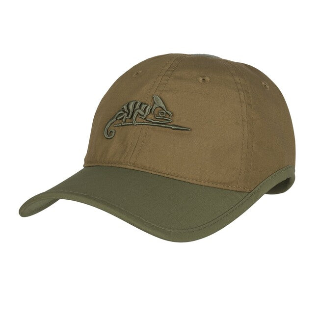 Helikon-Tex кепка PolyCotton Ripstop з логотипом, койотовий коричневий / оливково-зелений
