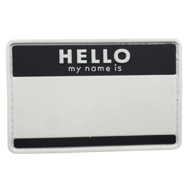 WARAGOD Hello My Name is нашивка ПВХ, чорна