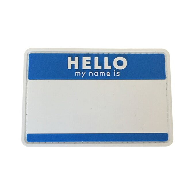 WARAGOD Hello My Name is нашивка PVC, синя