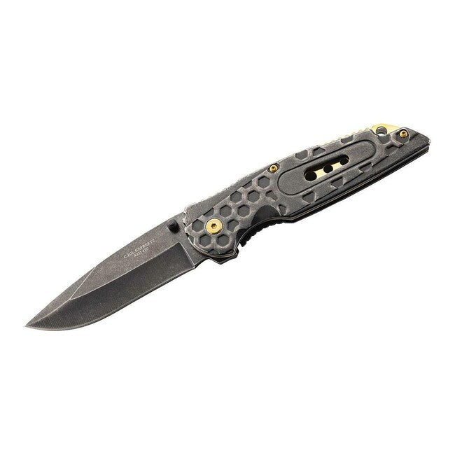 Herbertz складний ніж одноручний 8,6см, нержавіюча сталь, латунь, stonewash