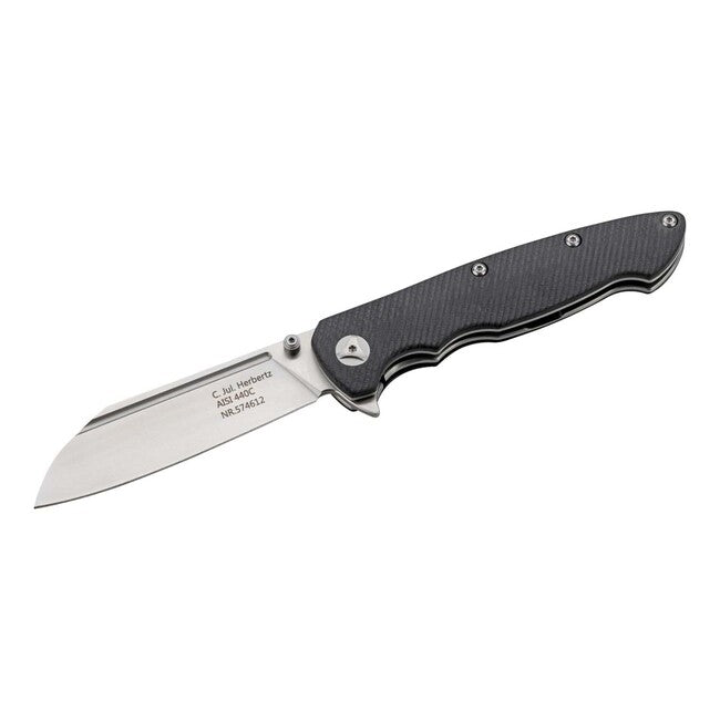 Herbertz Sheepfoot однорукий складний ніж 9 см, G10, чорний