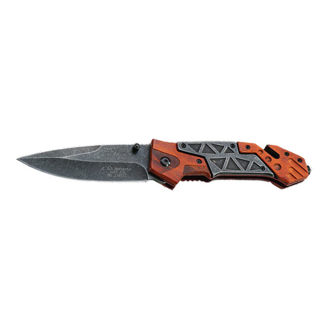 Herbertz рятувальний ніж, дерево Pakka, нержавіюча сталь, stonewash, 9,2 см