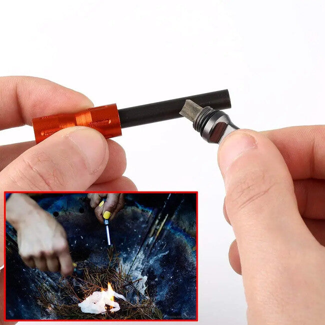 DRAGOWA Tactical Redflame кишенькова водостійка кремалка магнієва, чорна