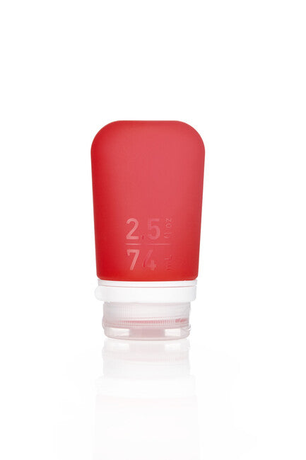 Humangear GoToob+ силіконова дорожна пляшка 74 ml, червона