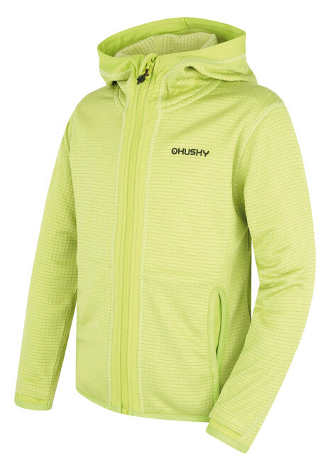 HUSKY Artic Zips толстовка з капюшоном дитяча, яскраво-зелена / темна хакі
