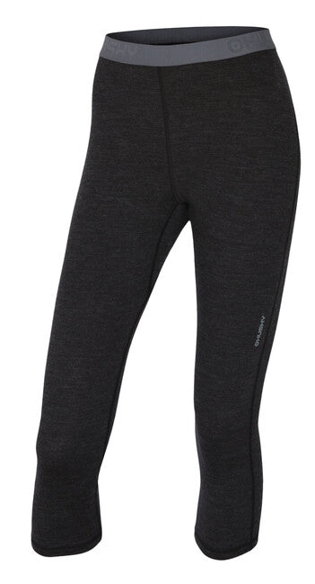 HUSKY Merino термоунтай 3/4 штани жіночі, чорні