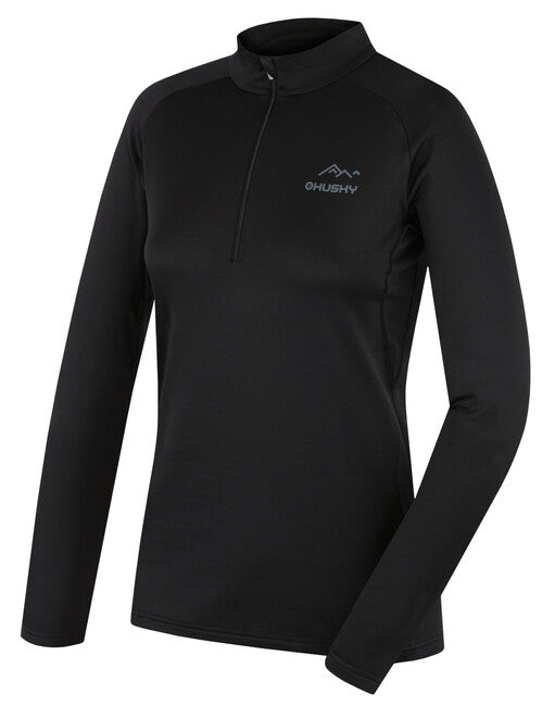 HUSKY Active Winter термобілизна футболка з довгими рукавами, три блискавки, чорна, M