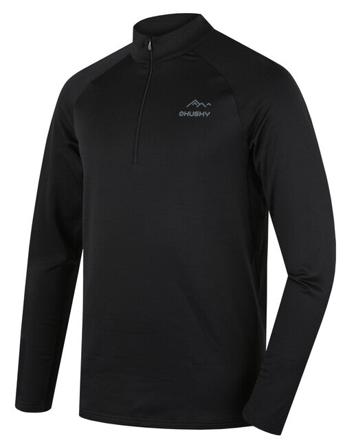 HUSKY Active Winter термобілизна футболка з довгим рукавом та трьома застібками, чорна, M