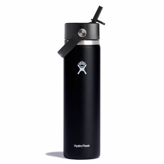 Hydro Flask широка термочашка з гнучкою соломинкою і кришкою 24 OZ 710 ml, чорна
