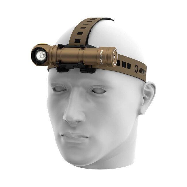 ArmyTek Wizard C2 Pro Max LED налобний ліхтар з магнітним тримачем і живленням від акумулятора 4000 лм, пісочний