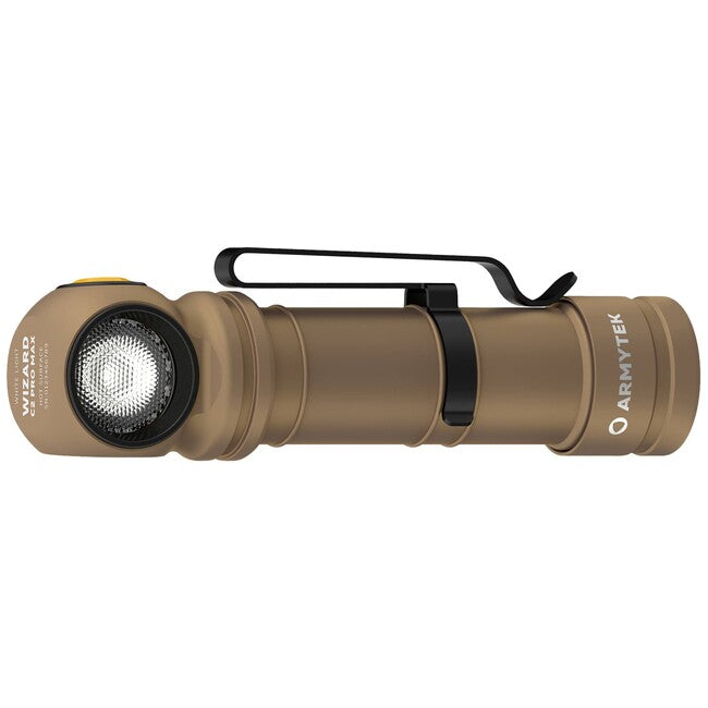 ArmyTek Wizard C2 Pro Max LED налобний ліхтар з магнітним тримачем і живленням від акумулятора 4000 лм, пісочний