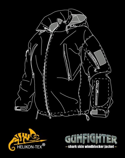 Helikon-Tex Gunfighter водо- та вітростійка куртка, темно-синя