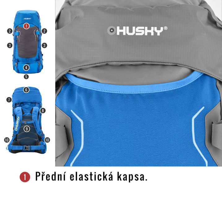 HUSKY Ultralight Rony New рюкзак 50л, чорний