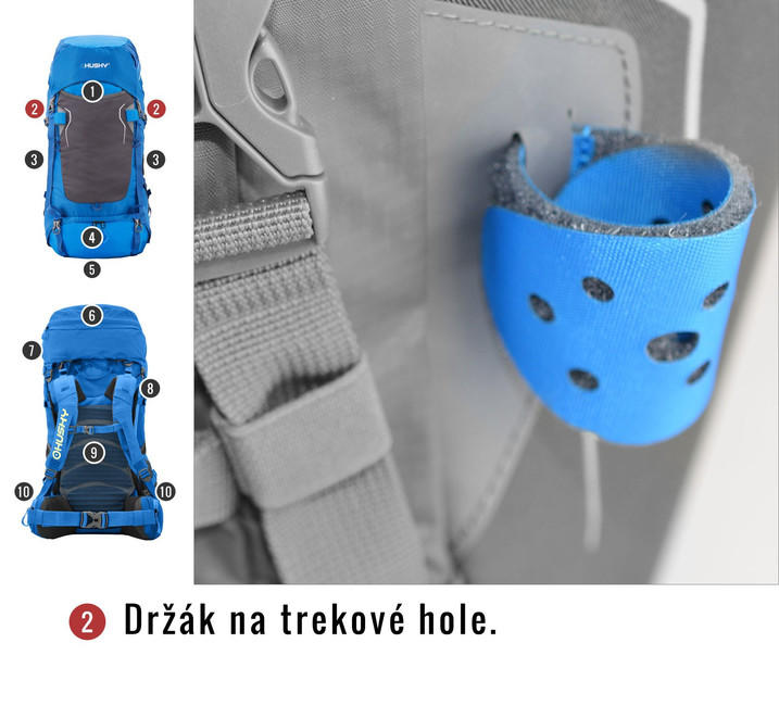 HUSKY Ultralight Rony New рюкзак 50л, чорний