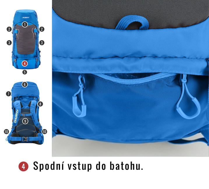 HUSKY Ultralight Rony New рюкзак 50л, чорний