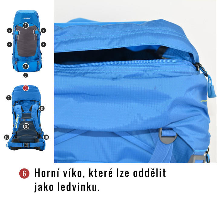 HUSKY Ultralight Rony New рюкзак 50л, чорний