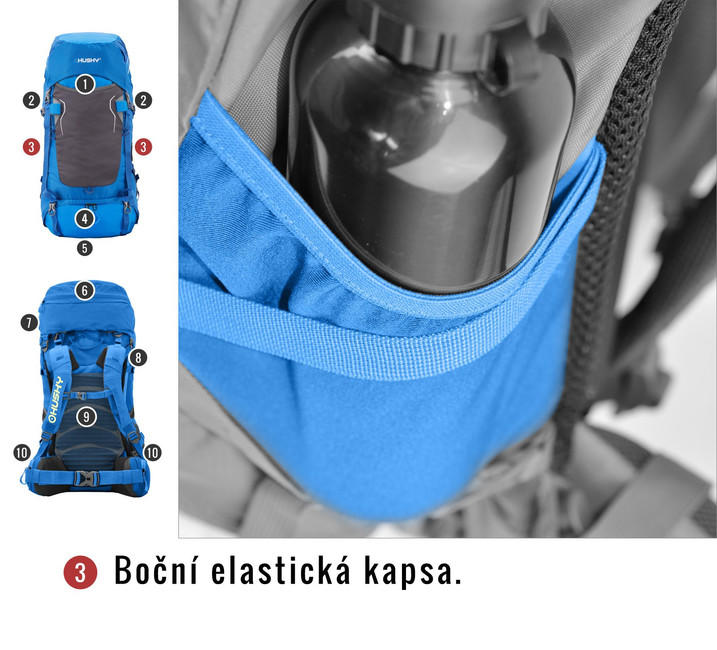 HUSKY Ultralight Rony New рюкзак 50л, синій