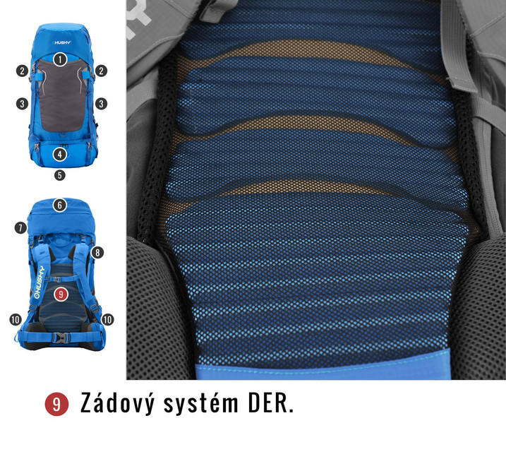HUSKY Ultralight Rony New рюкзак 50л, бордова