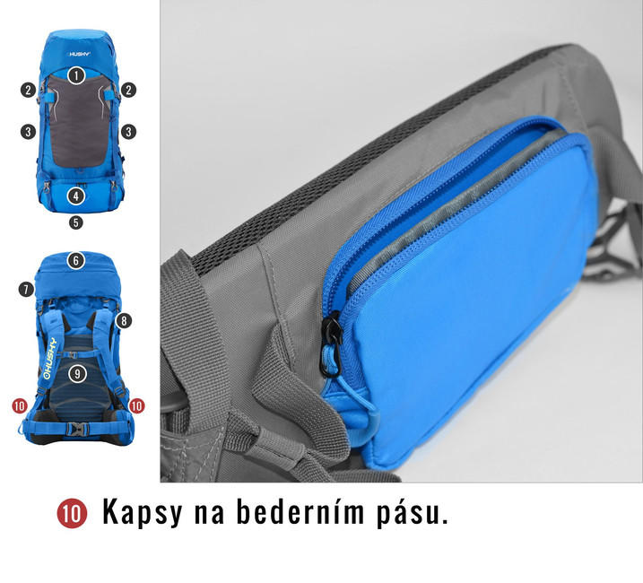 HUSKY Ultralight Rony New рюкзак 50л, бордова