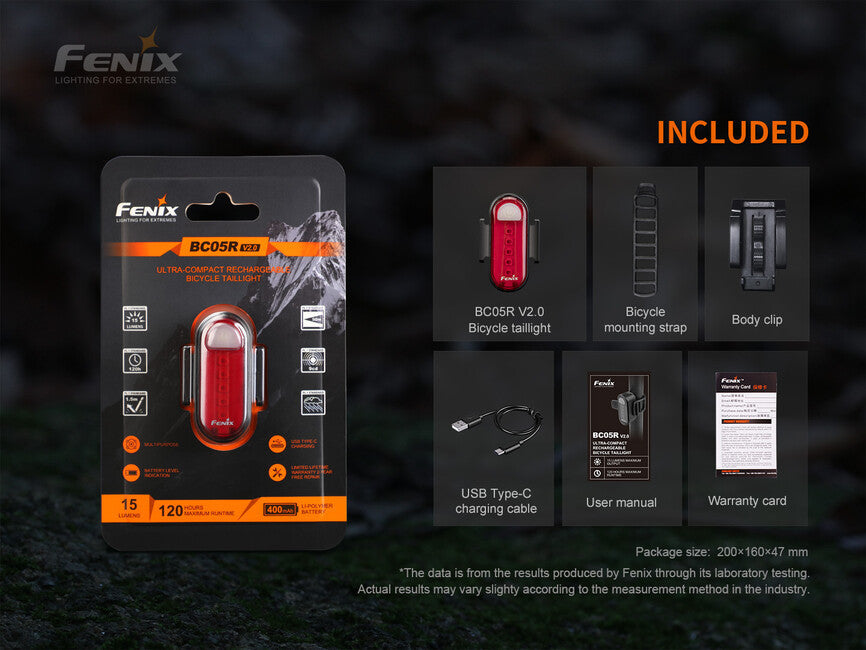Fenix BC05R V2.0 мигалка, червона