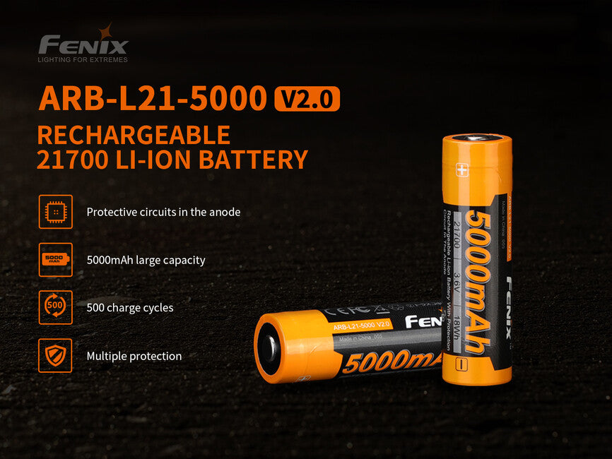 Fenix 21700 перезаряджувальна батарея Li-Ion, li-ion