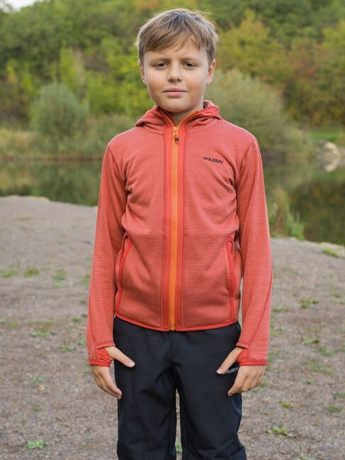 HUSKY Artic Zips K толстовка дитяча з капюшоном, червона/чорна синя